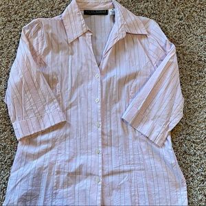 Button down blouse in pink , size medium